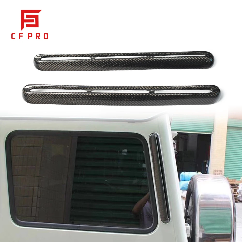 Carbon Fiber Car C Pillar Air Vent Trim Panels Rear Window For Mercedes Benz G Class W463 W464 Car Accessories