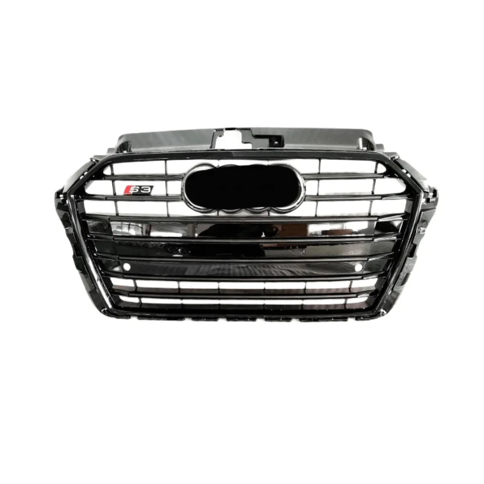 High quality Front bumper grille for 2017-2019 Audi A3 modified to S3 center mesh ABS material