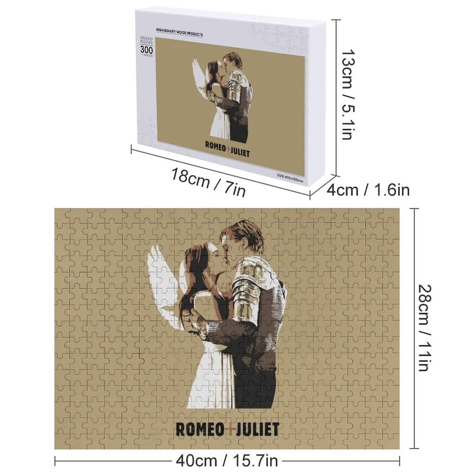 로미오 + 줄리엣 직소 퍼즐 아기용 나무 이름 장난감 동물 맞춤형 사진 퍼즐