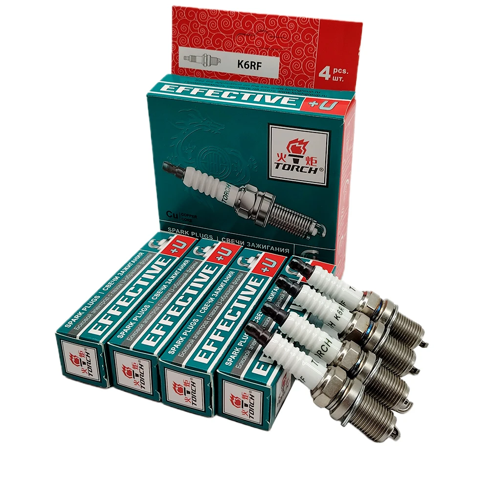 TORCH K6RF Spark Plug For NGK 5464/BKR5EIX-11 Iridium IX Spark Plug, for Champion 9003/RC11WYPB4 , for Bosch FR8DPX FR8DX  7957