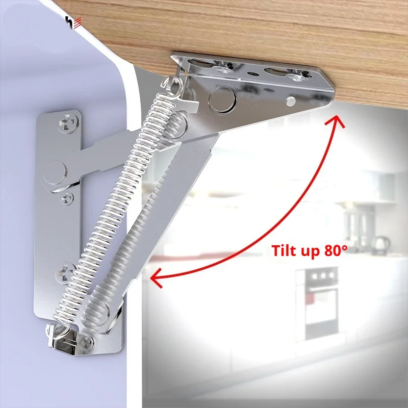 Bed Flip Door Hanging Cabinet Triangular Spring Hinge 80 Degree Scissor Sofa Hinge