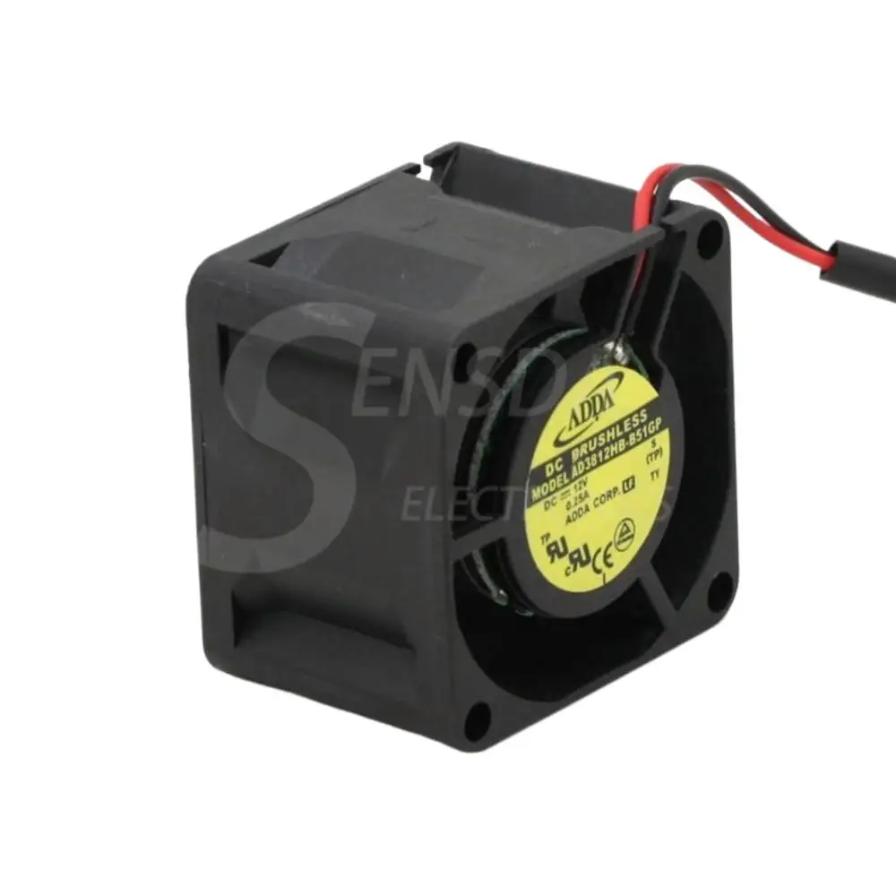 

38mm Fan for ADDA AD3812HB-B51GP 12V 0.25A DC Cooling Fan, Dual Ball ,9000RPM, 10CFM for Computer Case Power Supply Cooling