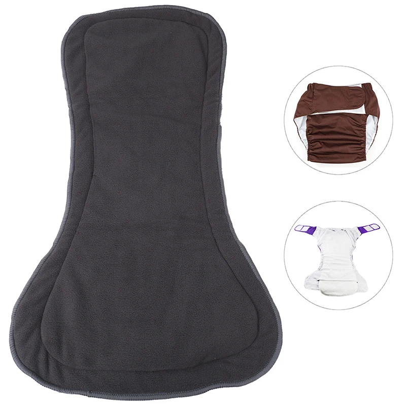 

1Pcs Cloth Diaper Insert Adult Bamboo Charcoal Cloth Diaper Insert Pad Reusable Liner Nappy Liner 4Layer