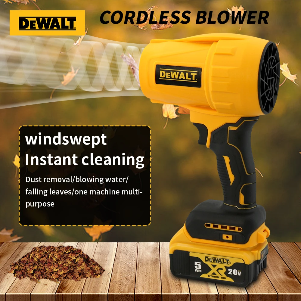 Dewalt 18V Brushless Electric Blower 30000RPM Violent Fan Blowing Car Dust Turbofan Charging Handheld Blower Tool