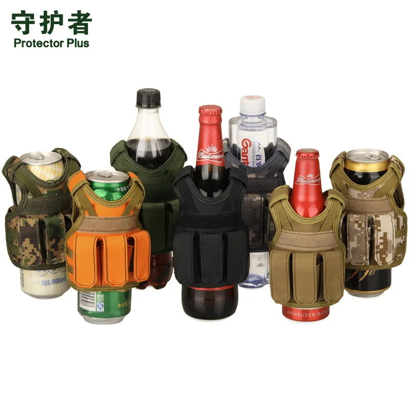 

Mini Tactical Toy Vest Beer Vest Beer Bottle Cover Combat Military Hunting Outdoor Accessories Travel Camouflage Bear Waistcoat
