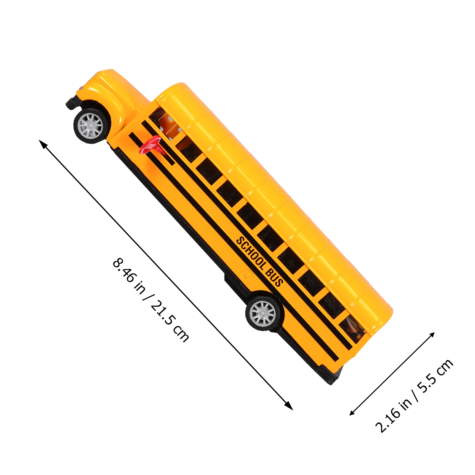 1 PC เด็กตลกของเล่นรถดึงกลับ School BUS ของเล่น (ขนาดใหญ่,1:24) ของเล่นรถดึงกลับของเล่นโรงเรียนรถบัส