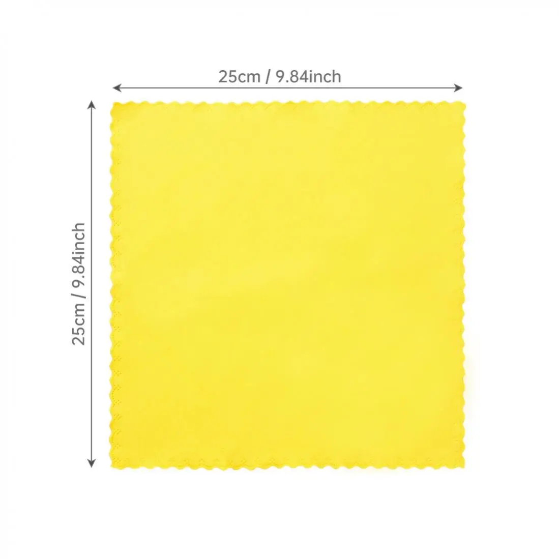 25x25cm Square Microfiber Musical Instrument Cleaning Cloth for Saxophone / Guitar / Trumpet, Double Side Velvet Wiping Cloth