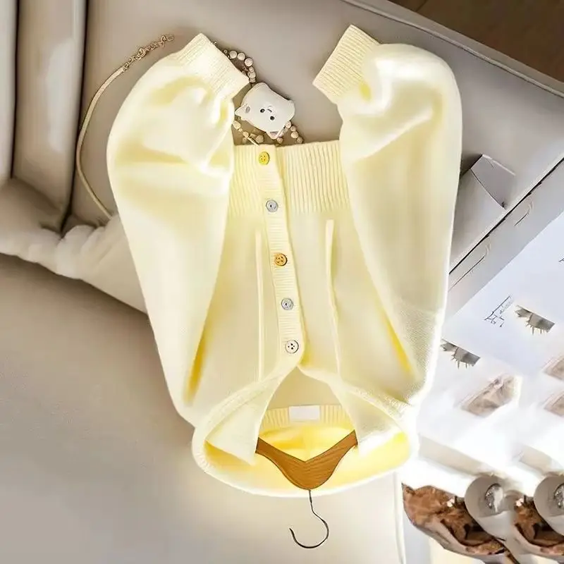 

Autumn Winter Solid Knitted Cardigan Sweater Jacket Women New Korean Loose Ladies Single Breasted Hooded Sweater Coat Female Top