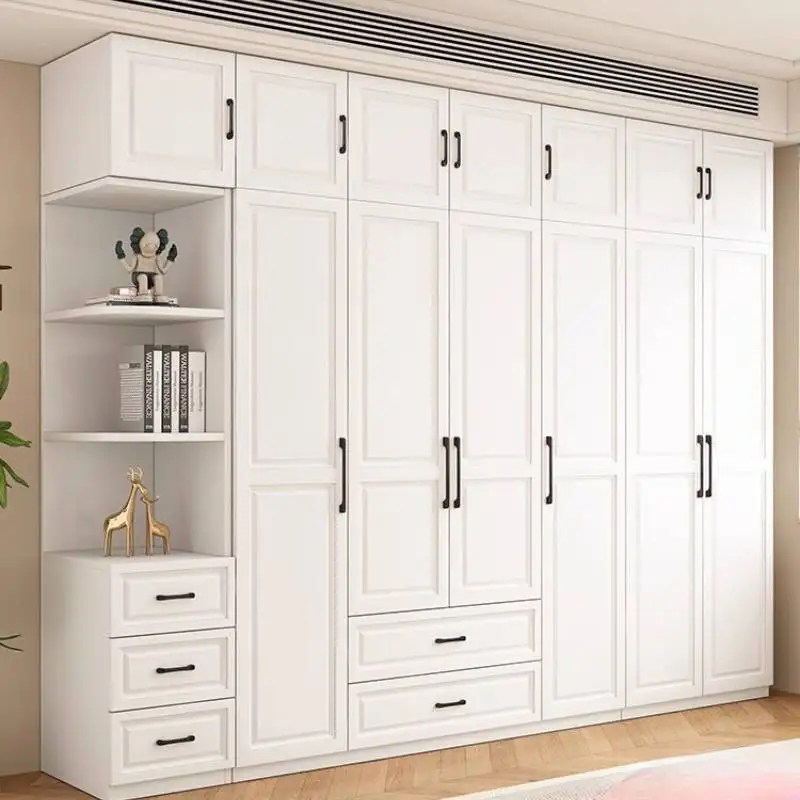 Large Room Underwear Wardrobes Hanging Wood Modern Space Saving Wardrobes Storage Tall White Armadio Camera Da Letto Furniture