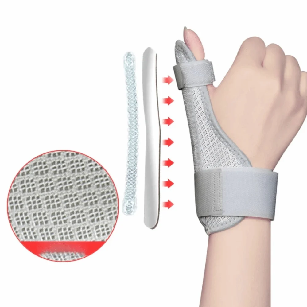 New Polyester Wrist Guard Grey Black Adjustable Protective Immobilizer For Thumb Splint Fractures Gym
