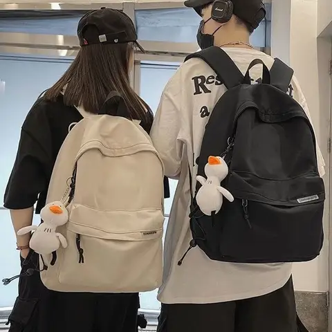 대용량 심플 남성 백팩 여행 캐주얼 여성 백팩 중학생 대학생 학교