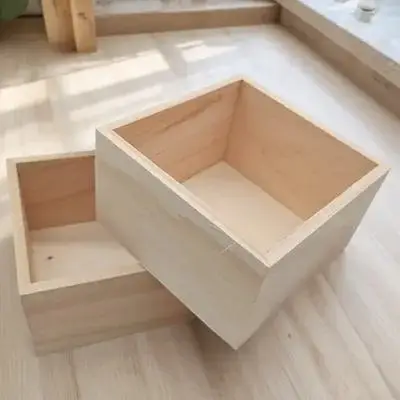 

2pcs Wooden Storage Boxes Small Jewelry Organizer Home Office Sundries Storage Case Gift Packing Wood Gift Box