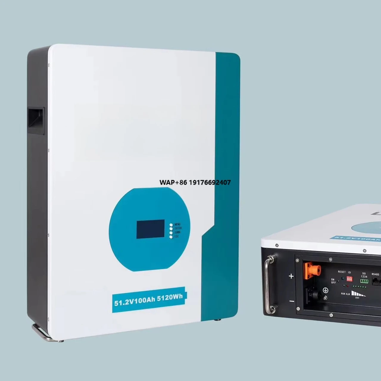 100Ah Lithium Solar Battery 10kWh Wall Mounted Lifepo4 Battery Module  51.2V Home Energy Storage System