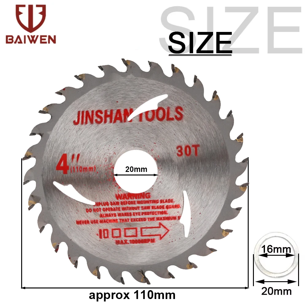110mm/115mm/125mm Saw Blade Circular Wood Cutting Discs Alloy Cutting Wheels Power Tool For Woodworking Fits Angle Grinder