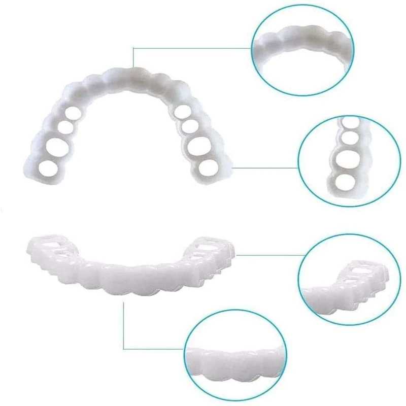 1 Pair on Teeth Veneers for Men Women Cover The Teeth Fake Tooth