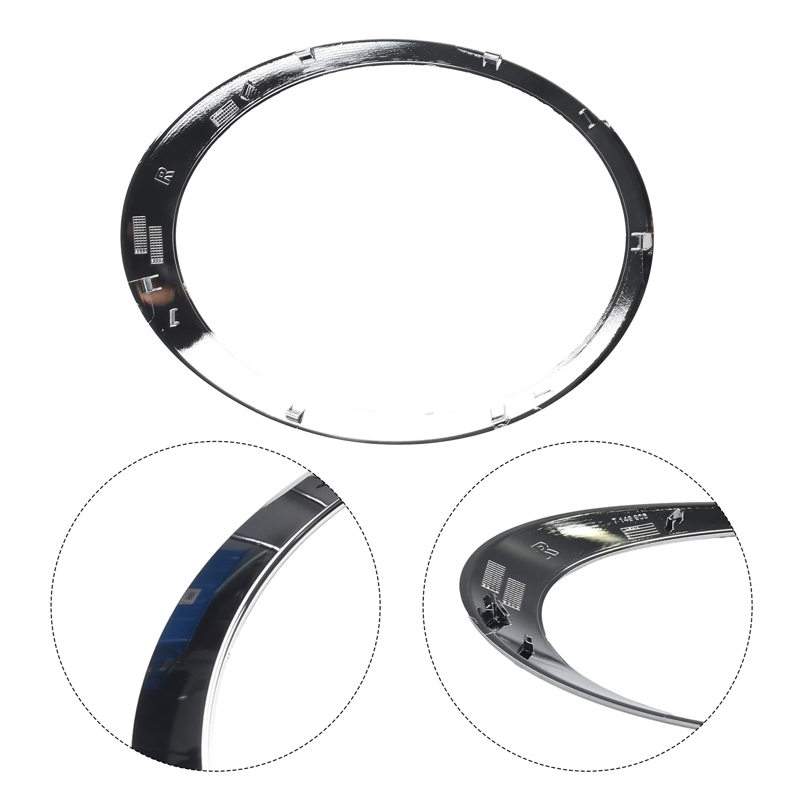 2013 2014 Headlight Trim Ring Right 51137149906 ABS Front/Right High-quality Weatherproof 36cm X 28cm X 2cm Car Accessories