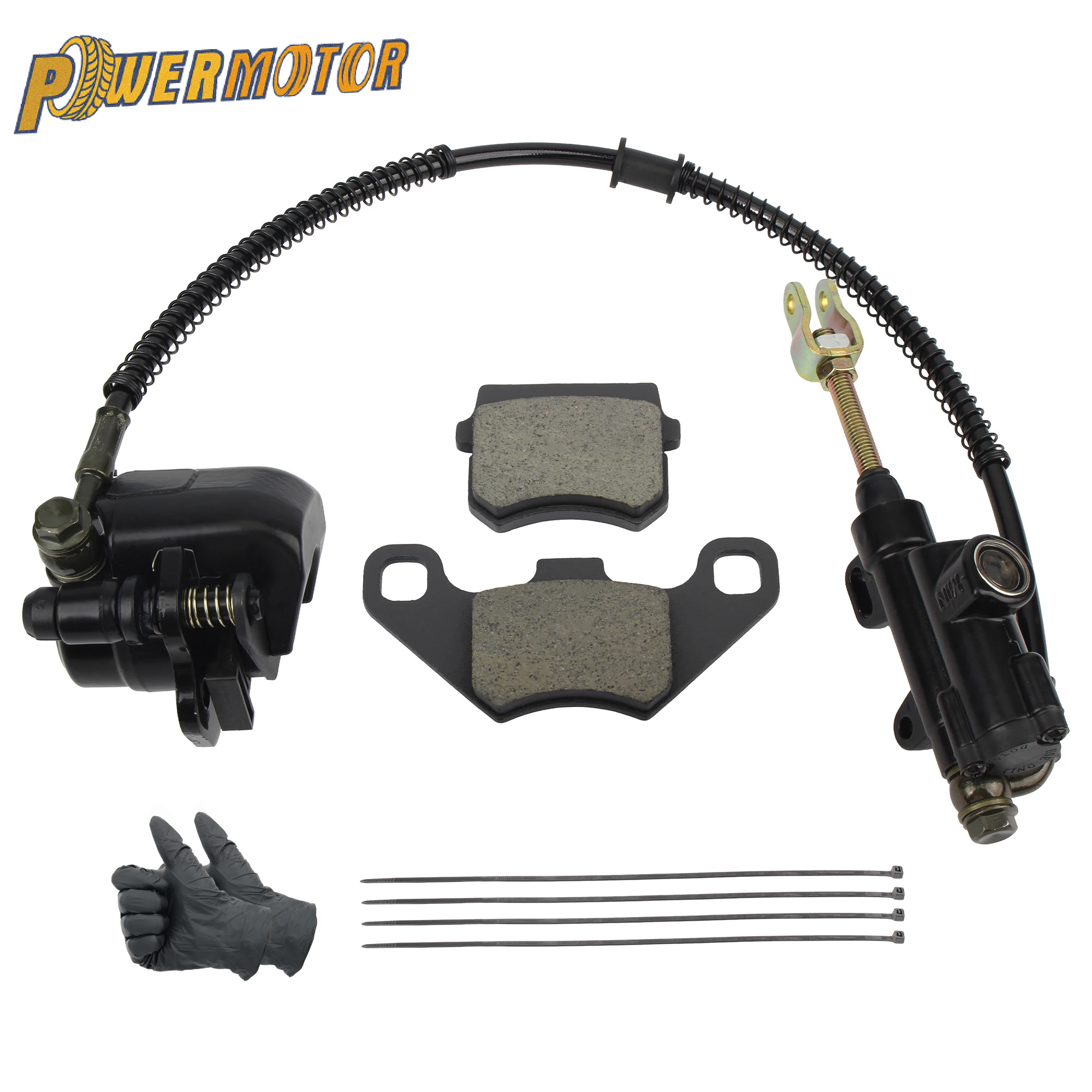 Motorrad Hinten Hydraulische Fuß Bremse Montage Sattel Hauptzylinder für 50cc 90cc 110cc 125cc ATV Buggy Karting Quad Bike