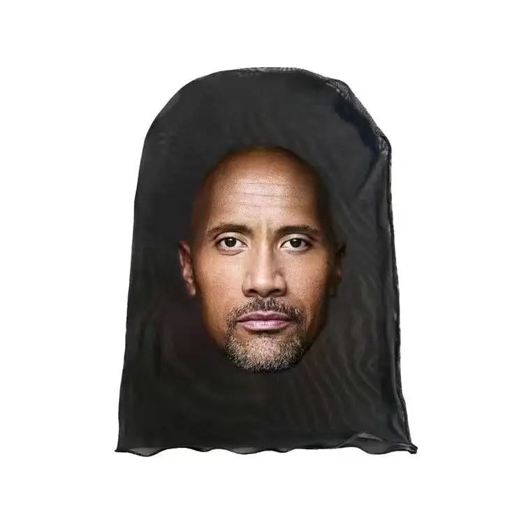 Neue 3D-gedruckte Kanye-Maske, elastische Mesh-Vollgesichtsmaske für Männer und Frauen, Cosplay-Kopfbedeckung, Hip-Hop-Mode, Sturmhaube, Kapuze, Kopfbedeckung – Detail 7