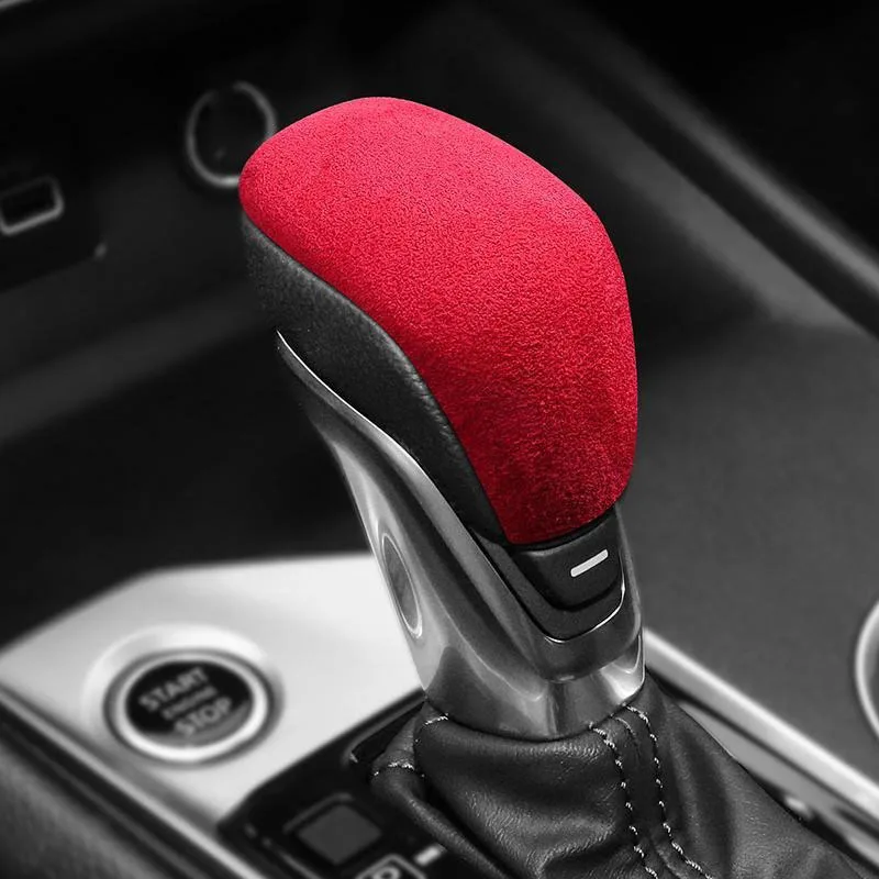 For NISSAN PATROL ALTIMA SYLPHY KICKS Car Gear Shift Knob Cover Suede Protective Decoration Vehicle Interior Accessories