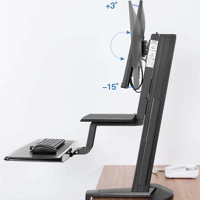 Office Furniture NORTH BAYOU NB L80 Dual Tray Stand Desk Table Clamp LCD Monitor Mount for 17-32 inch TV Computer