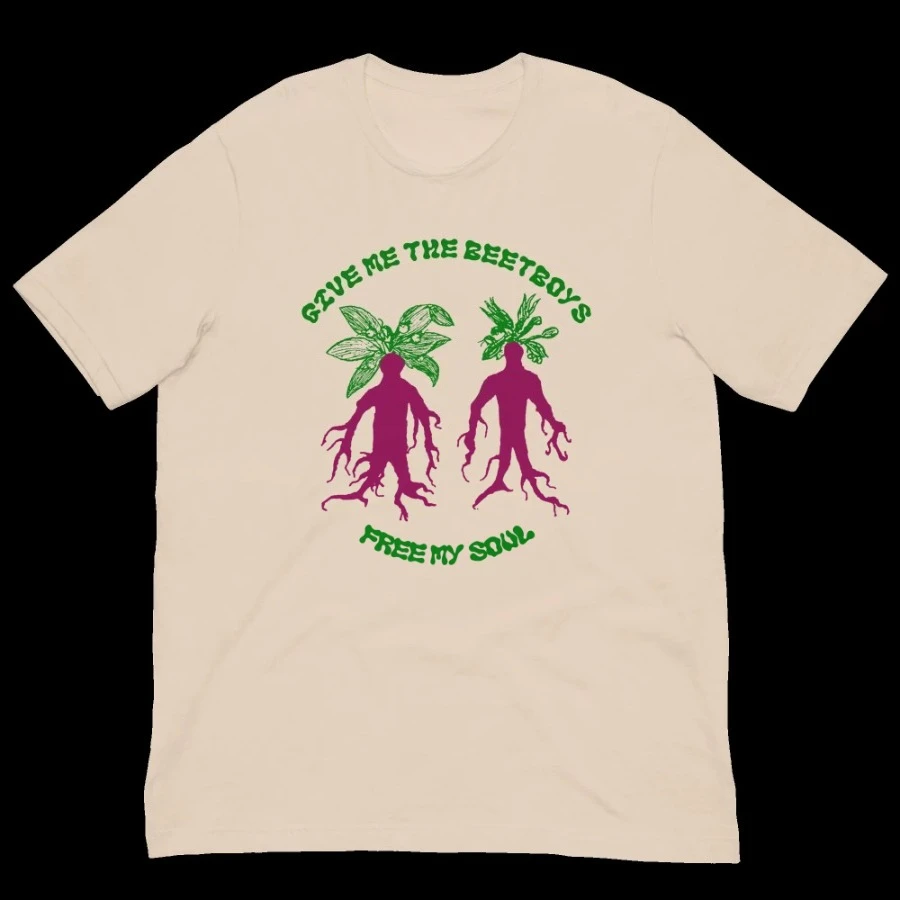 Give Me Beet Boys Thailand Liberate My Soul Print T-shirt Unisex Style Summer Harajuku Y2k Oversized Loose