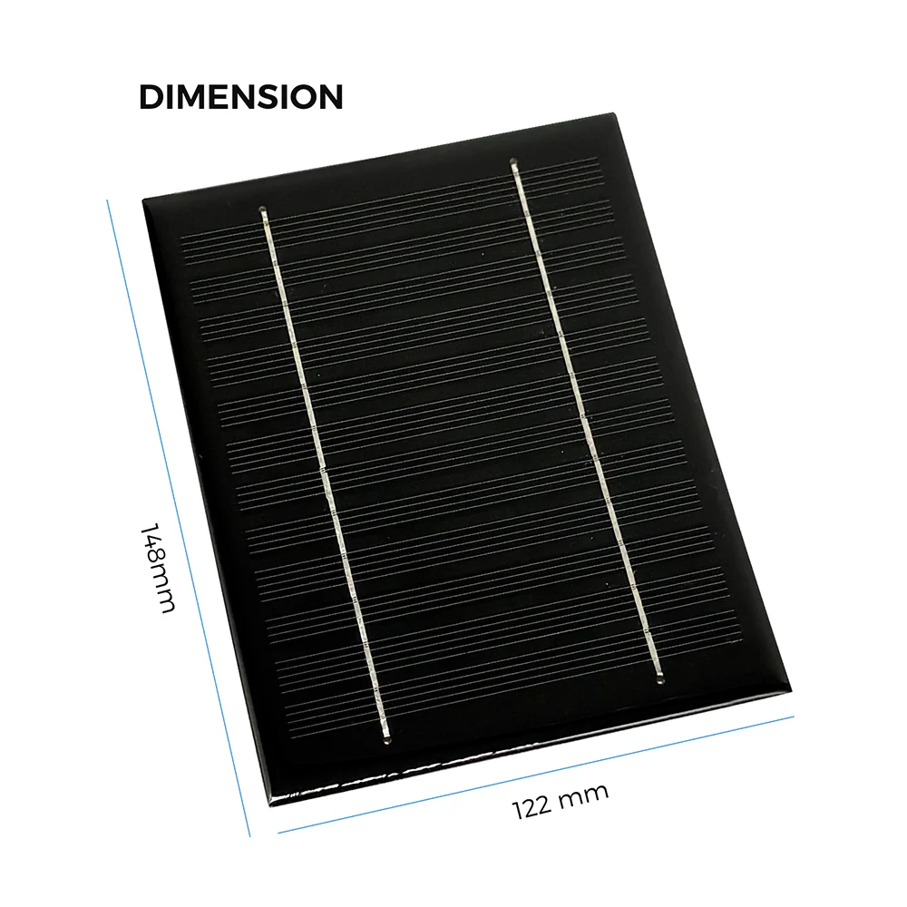 Mini Monocrystalline Silicon Solar Panel Rigid 6V 200MA 1.2W Size:148*120MM Portable Solar Cell  for 3-5V Battery/Light Charger