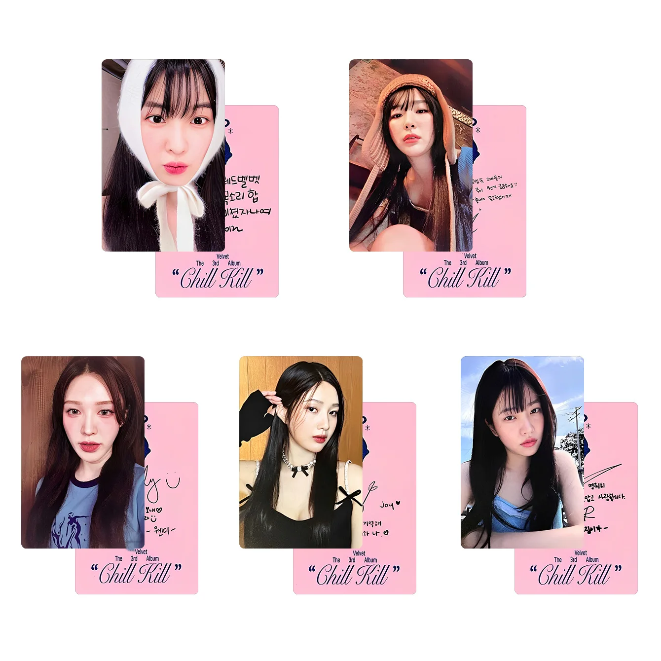 R Velvet Album Chill Kill photowcards 5 pz/set Wendy Irene stile coreano multicolore LOMO Card Joy Yrei Fans Collection cartolina