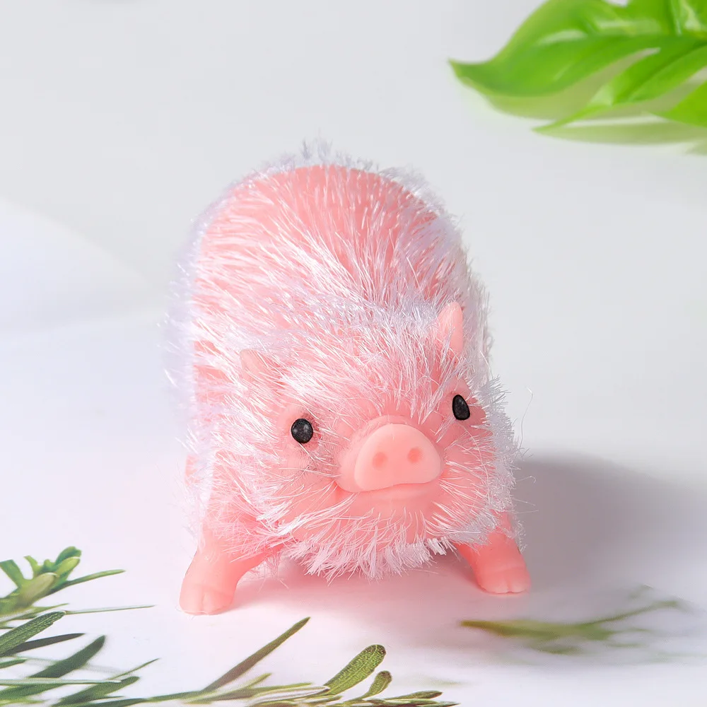 Simulation Mini Silicone Pet Pig Baby Dolls Toy Soft Lifelike Cute Reborn Pig Newborn Animal Doll Kids Stress Relief Squeeze Toy