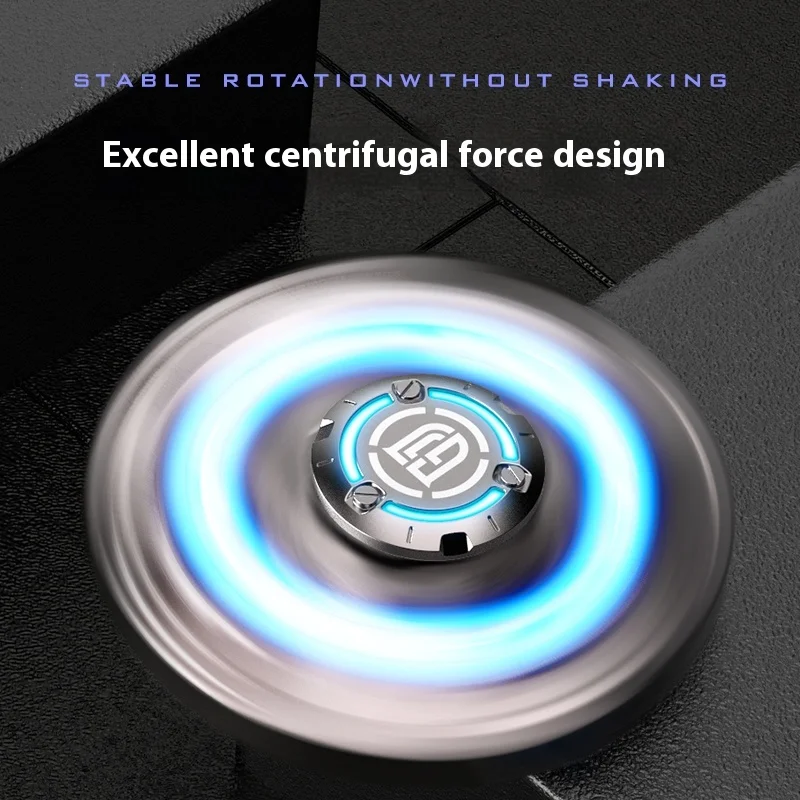 Atomic Finger Tip Gyro EDC Super langlebig leuchtende Jungen Legierung High Tech Glow Stress Relief Spielzeug Fidget Spinner