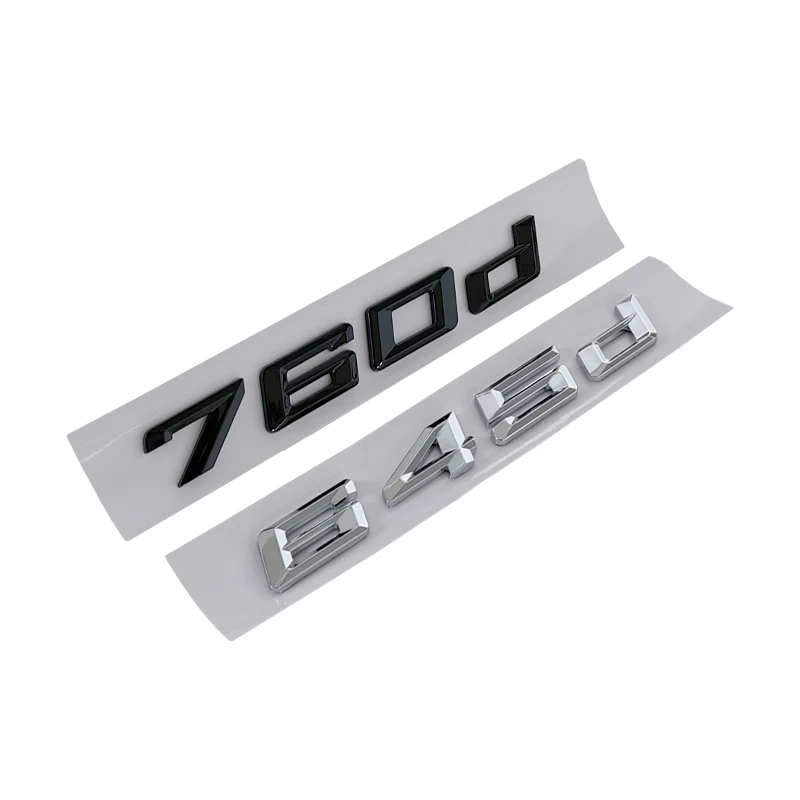 ملصق حروف سيارة ثلاثية الأبعاد ABS ، إكسسوارات شارة شعار ، تناسب 630d ، 640d ، 645d ، 650d ، 730d ، 740d ، 745d ، 750d ، 760d ، E65 ، F01 ، G11 #5