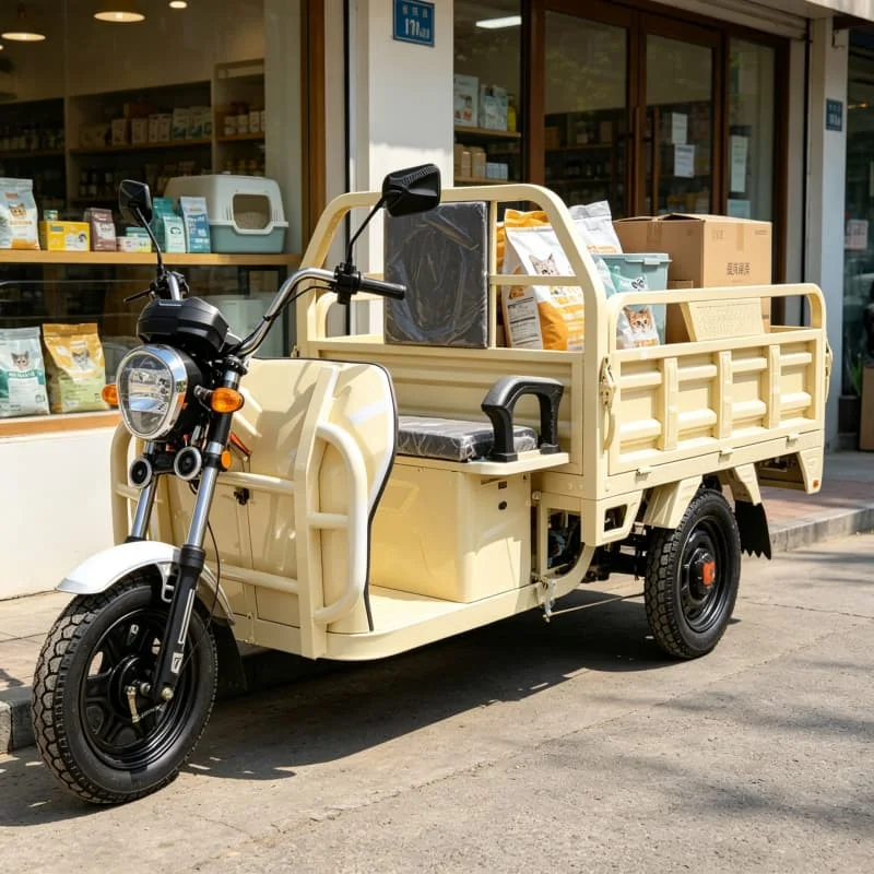 Farm Supply Electric Tricycle 72V 2200W 500kg Open Bed for Feed Grain Equipment Ranch Transport Customized High Quality