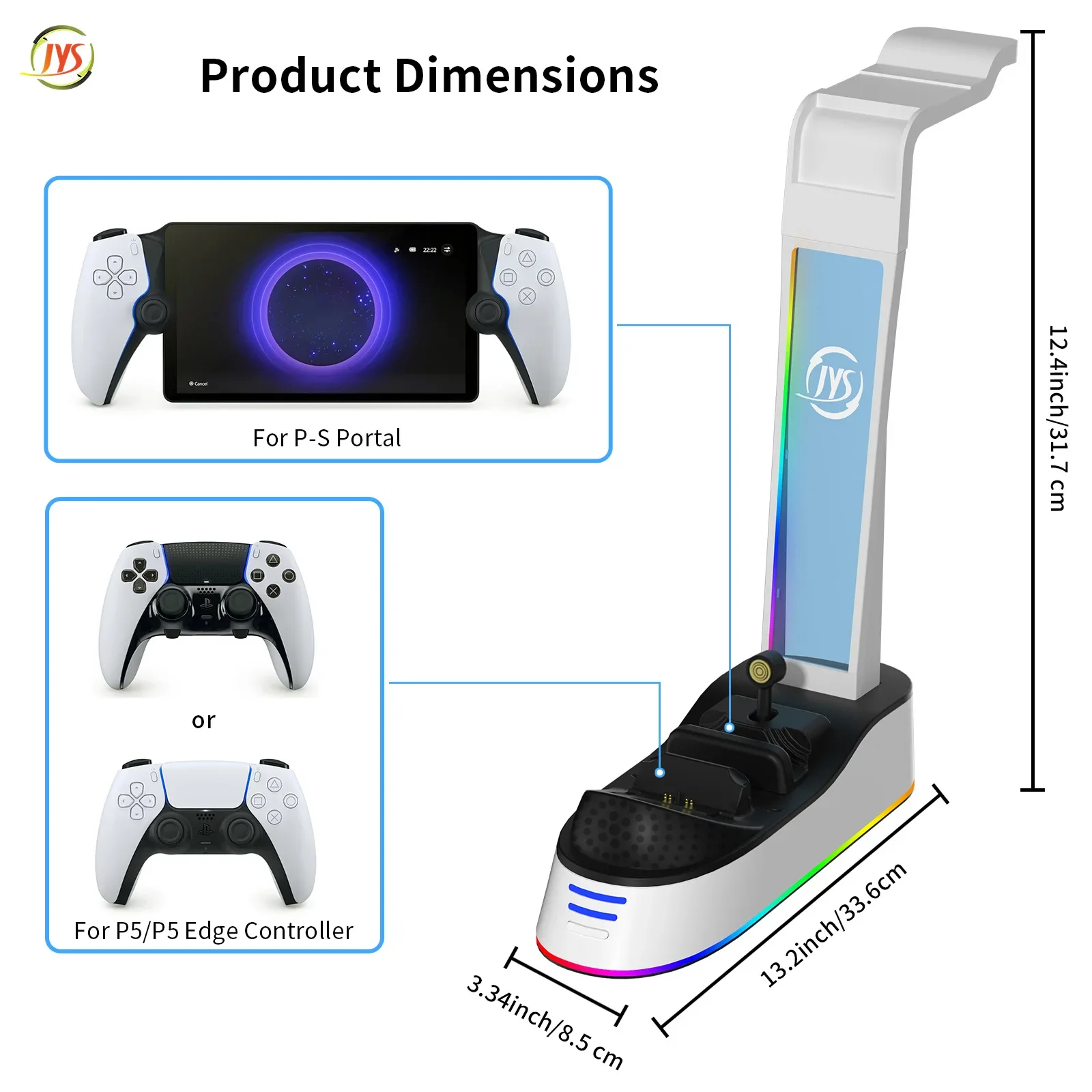 

For PS5 Portal charging dock streaming handheld for PS5 game controller RGB charging dock stand store earphones