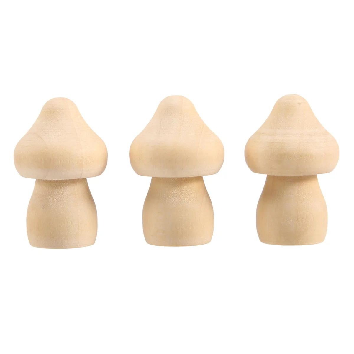 18 Pieces Unfinished Wooden Mushroom 6 Sizes of Natural Wooden Mushrooms for Arts & Crafts Projects Decoration