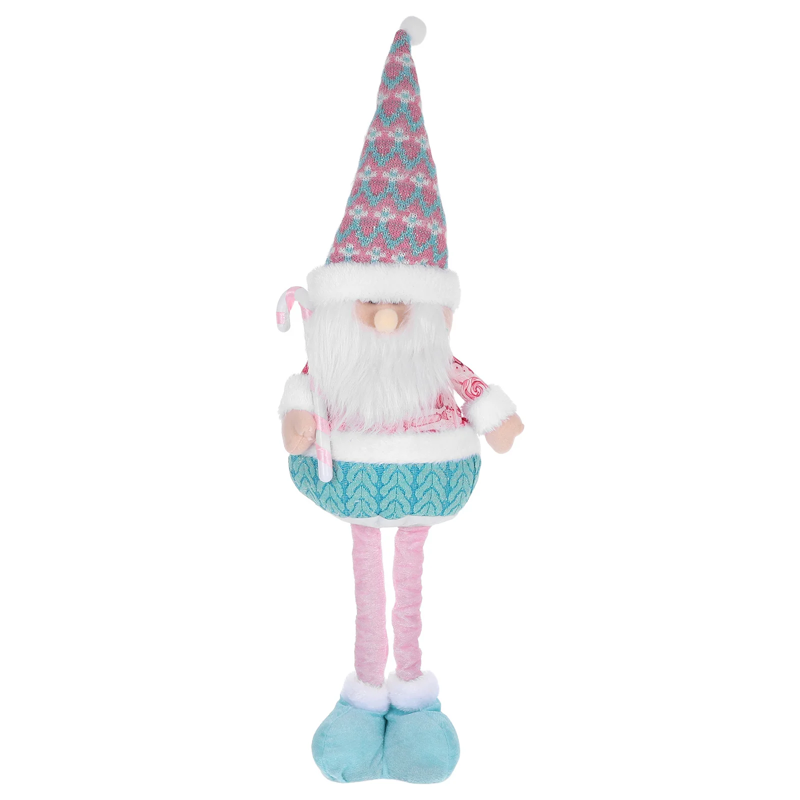 

Christmas Santa Claus Ornament Standing Telescopic Legs 25.5 Inch Holiday Xmas Table Decoration Party Prop Santa Claus Figure