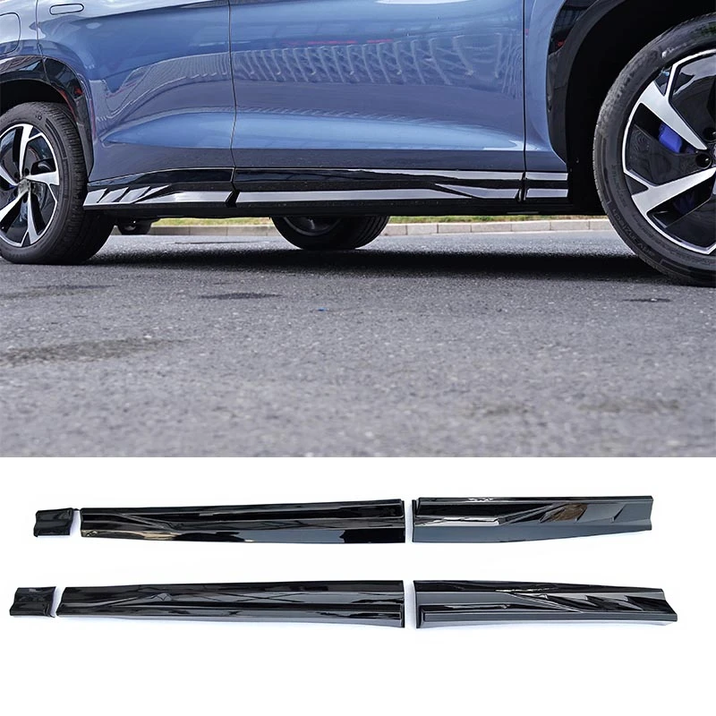 Car Accessories Glossy Black Side Skirts Exterior Replacement Tuning Body Kit for Sealion 7 2024-2025 Haishi EV