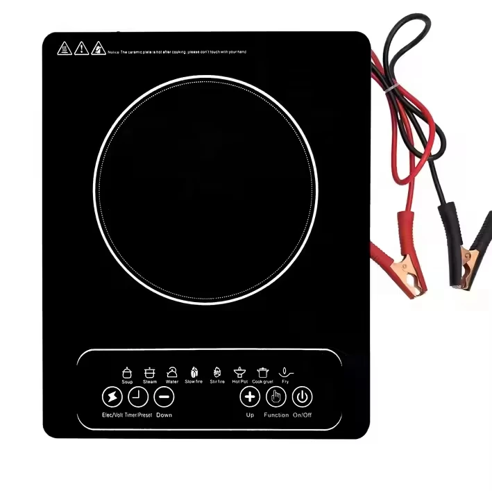 Cuisinière à Inductions solaires DC 48V Cuisinière à Induction DC multifonction utilisée pour les pique-niques en plein air dans les véhicules