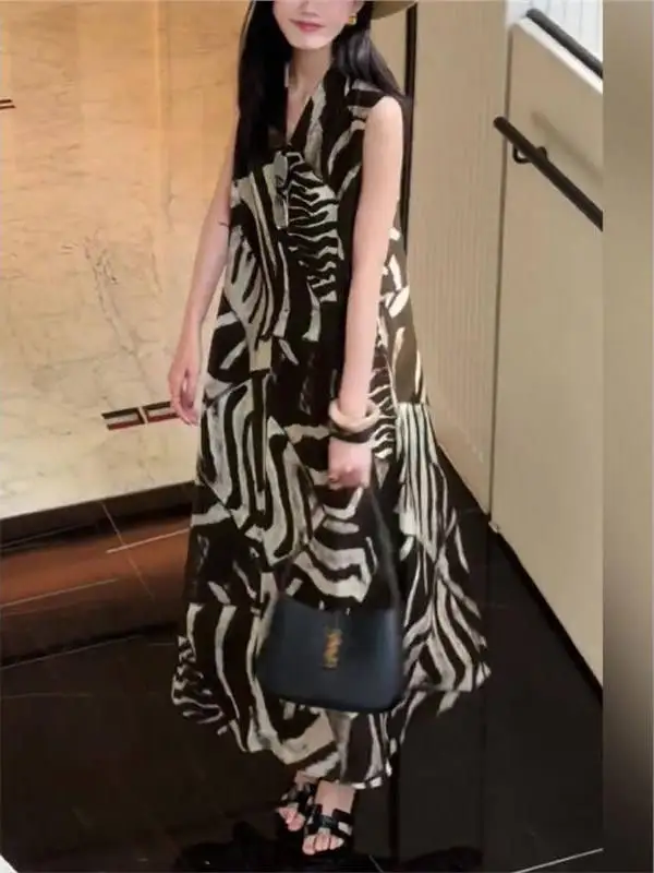 الكورية Sle الأزهار طباعة ماكسي الدكتور المرأة ربيع جديد التخسيس تنورة طويلة غير رسمية V-Ne Svel ألف خط الدكتور