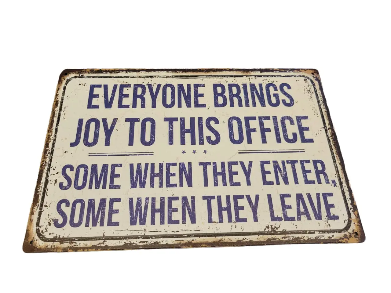 Everybody Bring Joy Office Funny Saying Retro Metal Tin Sign Vintage Garage Man Cave Sign for Home Coffee Wall Decor 8x12 Inch