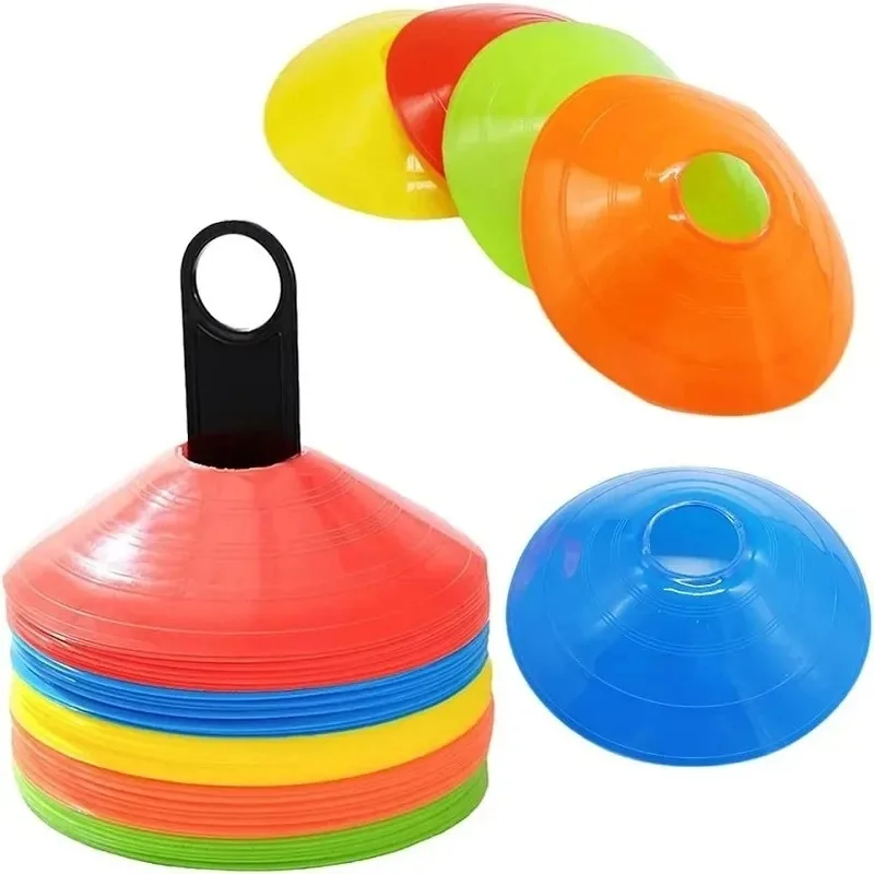 10 Stück Multisport-Trainingsmarker-Scheibenkegel, tragbares Fußball-Agility-Zubehör, Outdoor-Fitness-Übungshilfe