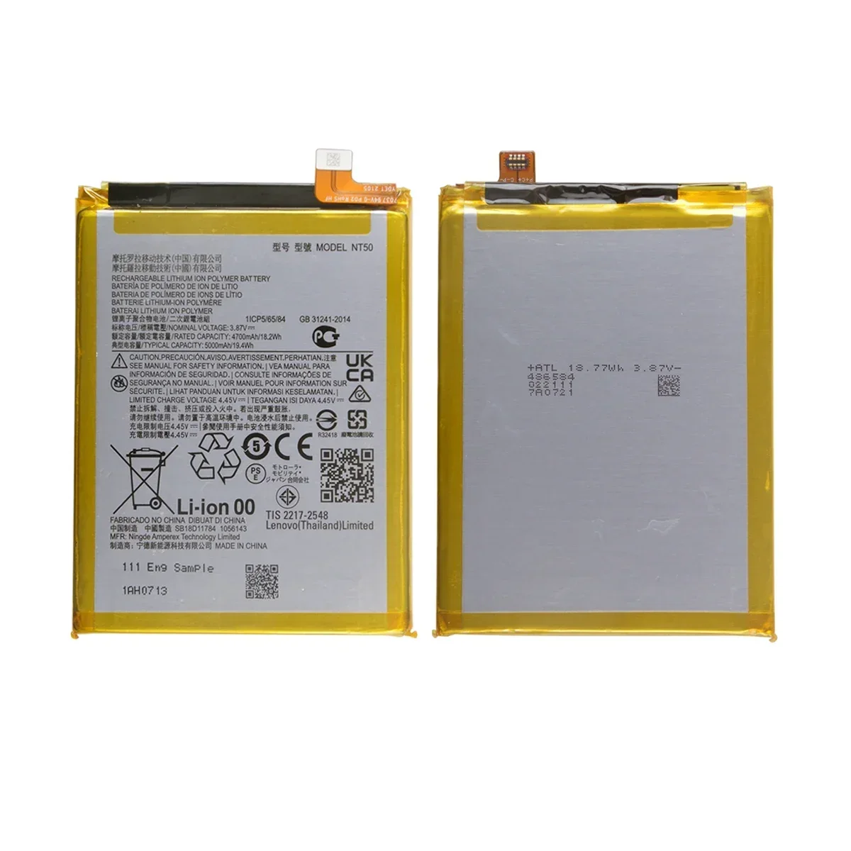 100% Original  NT50 5000mAh Battery  For Motorola  Moto EDGE 20 Lite/Fusion XT2139-1/2   Phone Batteries+Tools