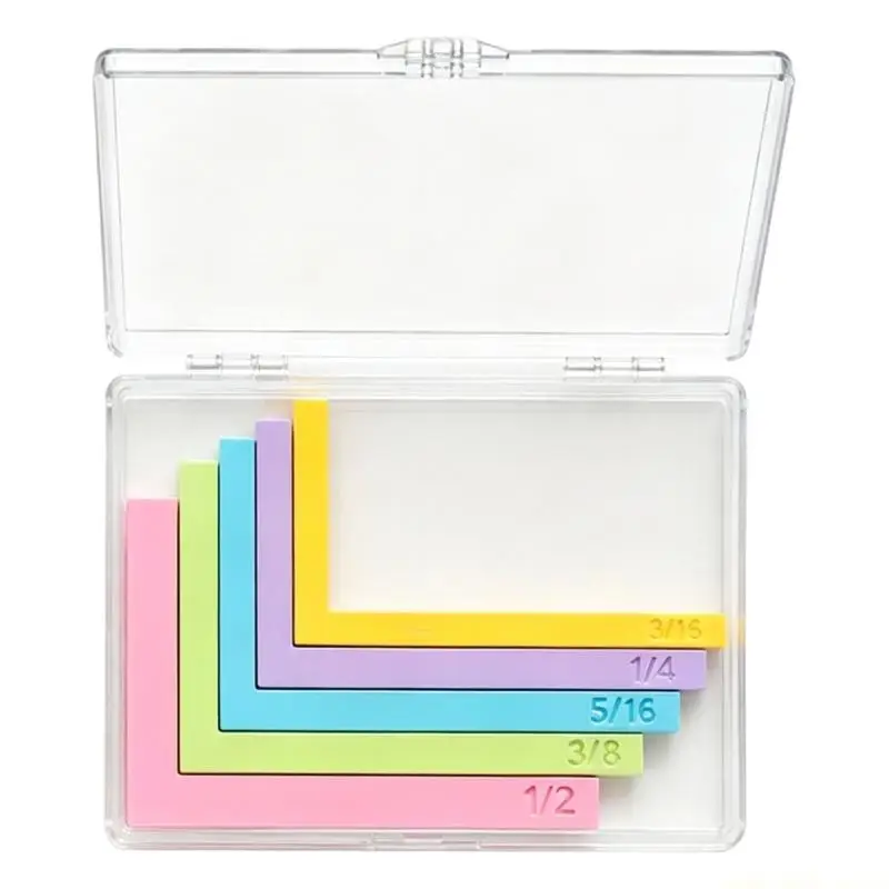 QX2E Set of 5 Paper Layering Guides With Color Coded Size For Easy Border Alignment