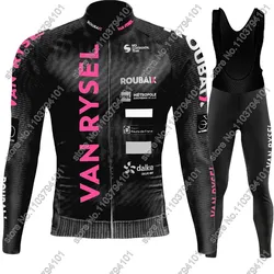 Van Rysel - Roubaix Cycling Jersey 2024 Team Set Long Sleeve Summer France Cycling Clothing Bike Thermal Jacket Suit Pants Bi