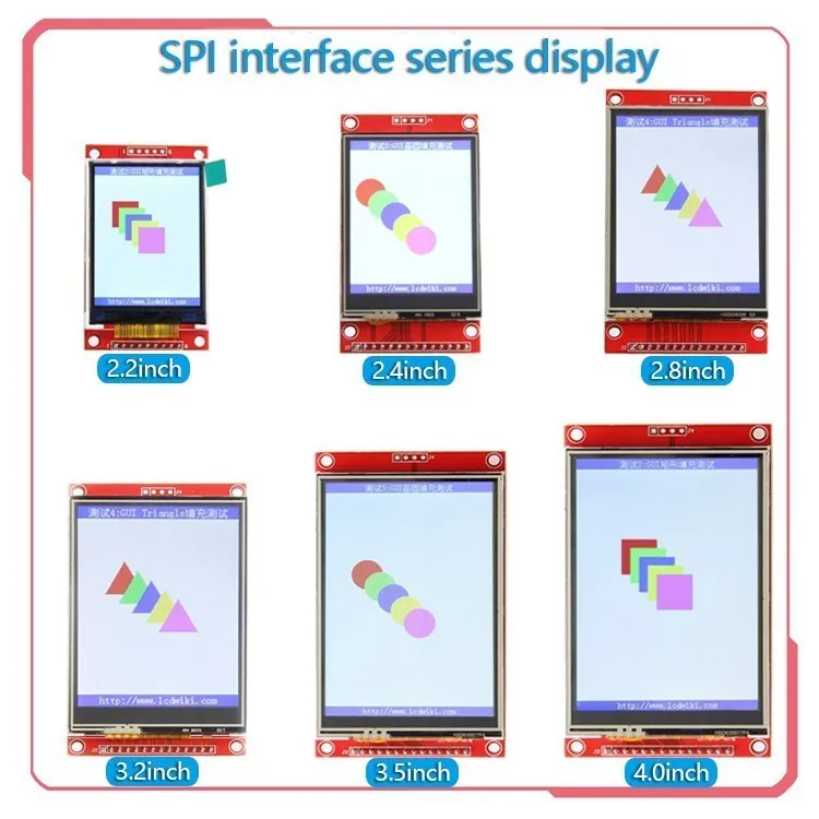 1pcs SPI serial port seriesctouch  2.2/2.4/2.8/3.2/3.5/4.0 inch TFT LCD  screen module  for   stm32 Development Board arduino 