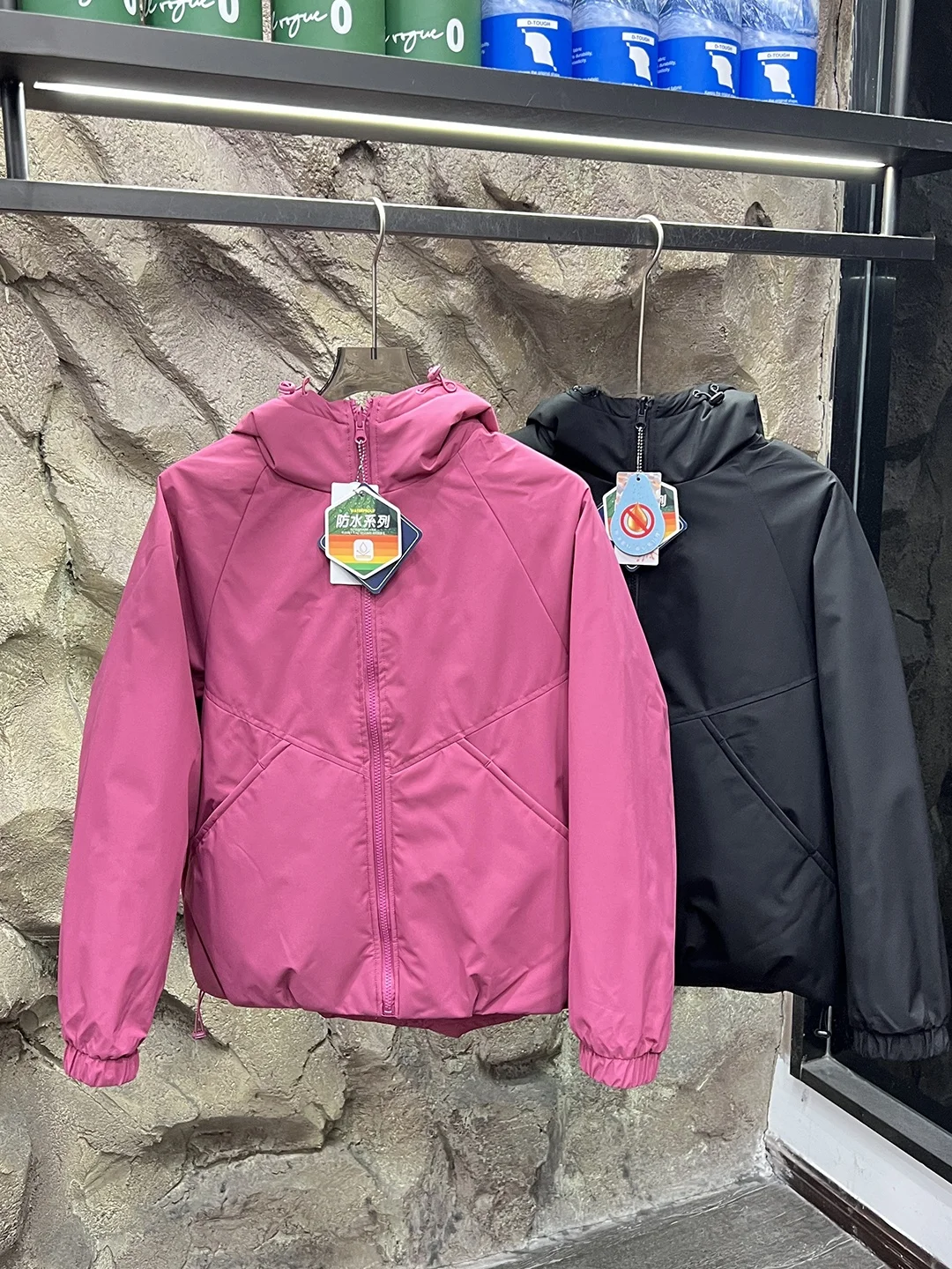 جايت مرتفع يمكن ارتداؤه على الوجهين للرجال والنساء في الهواء الطلق عازل للدفء في الشتاء Du down Thiened سحاب للإغلاق