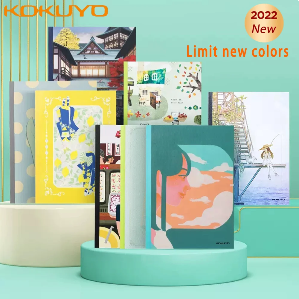 4 Pcs Japan KOKUYO New Illustrator Design Book A5/B5 Wireless Binding Book for Students To Use Notebook Creative Theme Soft Copy