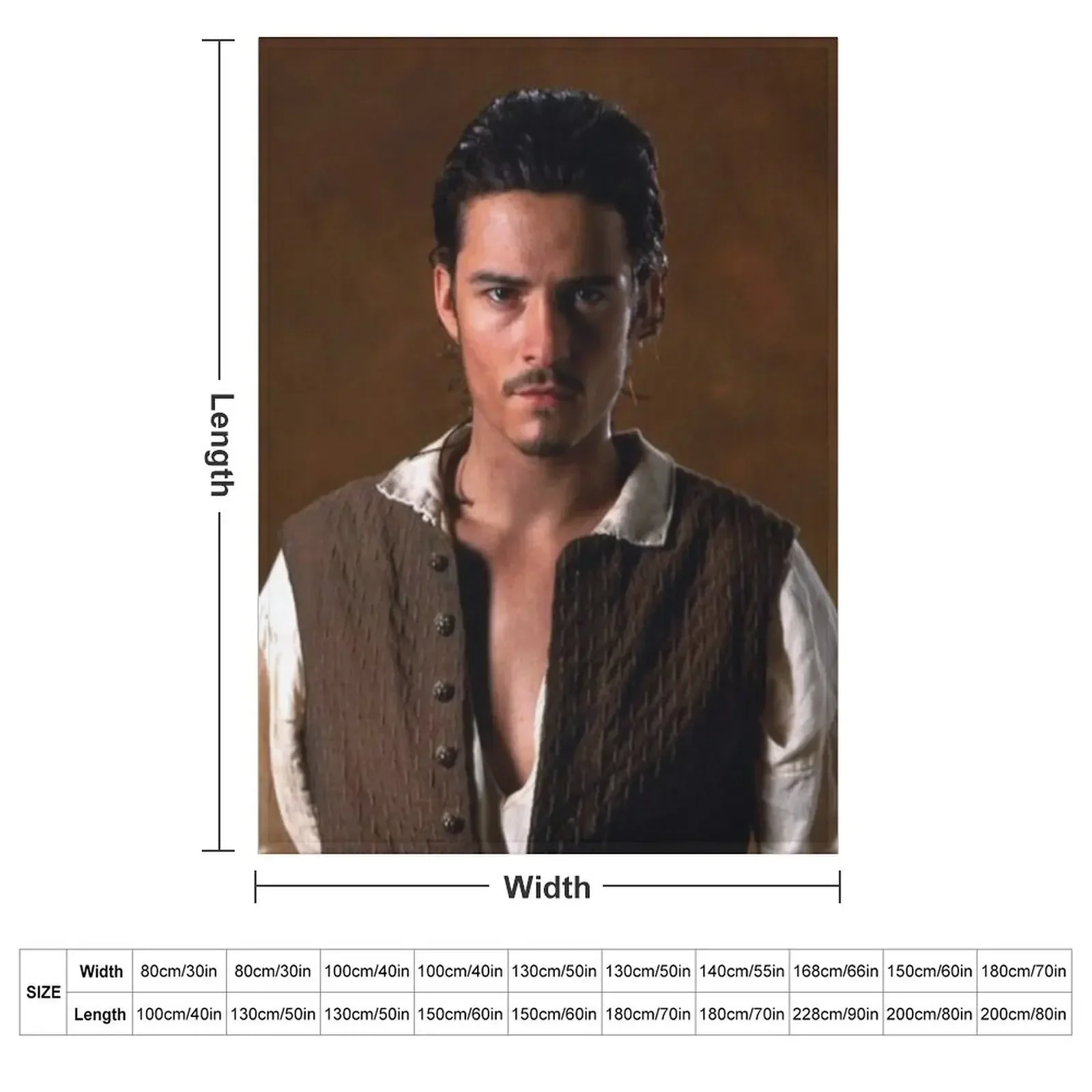 Orlando Bloom Throw Blanket Tourist Multi-Purpose for sofa Cute Plaid Blankets