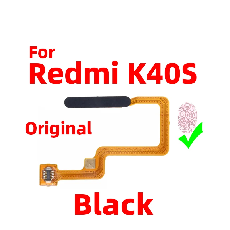 Original For Xiaomi redmi K40S Fingerprint Sensor Home Return Key Menu Power Button Flex Ribbon Cable
