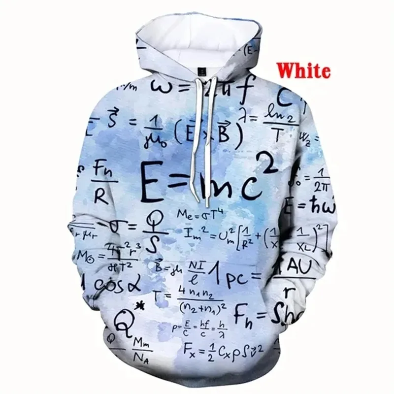 

2025 Fashion Fun 3D Printed Hoodie Mathematical Formula Spring and Autumn Street Wear Shirt Men's Super Large Soft Sports Shirt