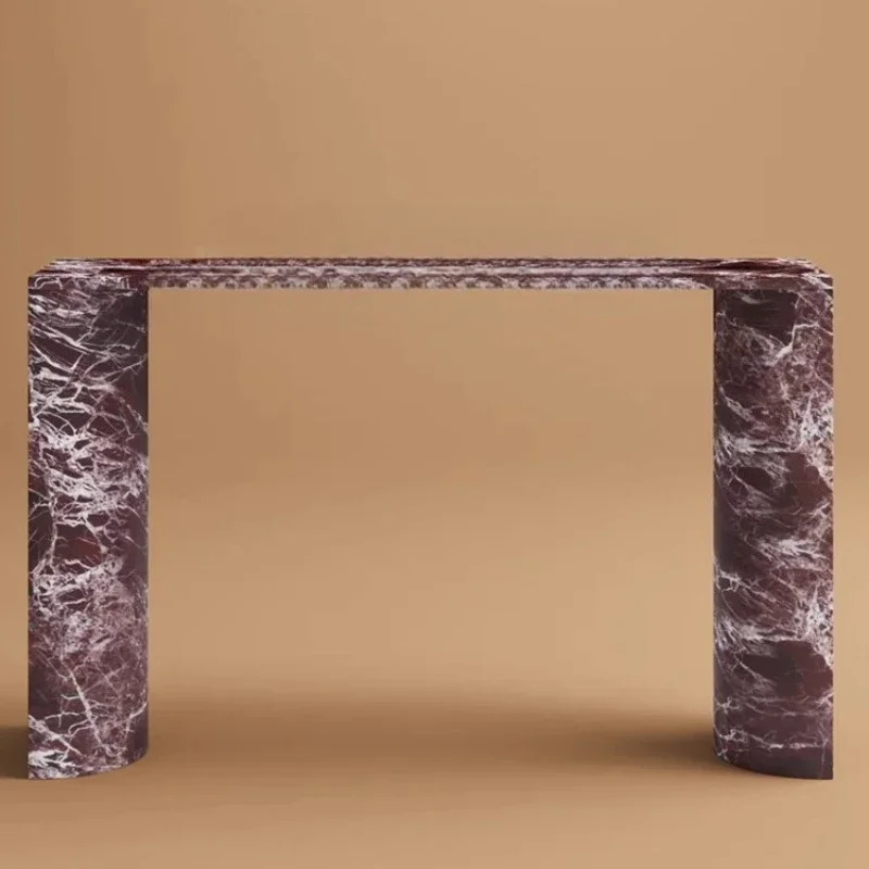 

Italian light luxury marble entrance table, living room entrance entrance shelf, household simple and very narrow wall strip