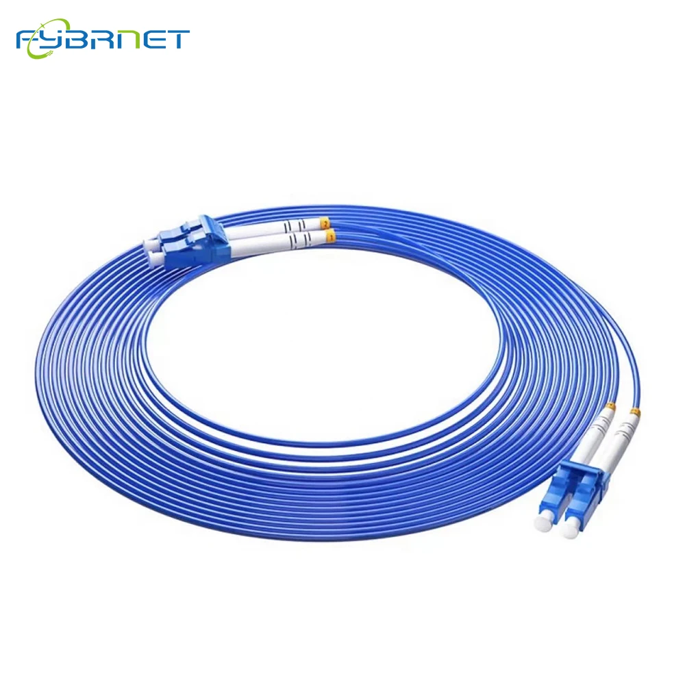 1/2/3/5M Indoor G657A1 Duplex OS2 Single Mode LC UPC to LC UPC Armored 3.0mm Fiber Optic Patch Cable